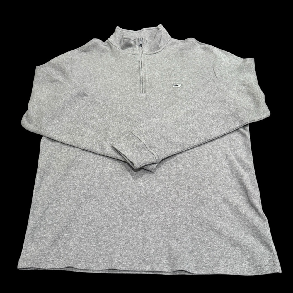 NWOT Vineyard Vines Gray Quarter Zip 100% Cotton Men’s Large